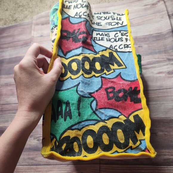 ⭐️ Chaudry Pop Art Comic Book Yellow Style Canvas Tote Purse - Picture 6 of 13